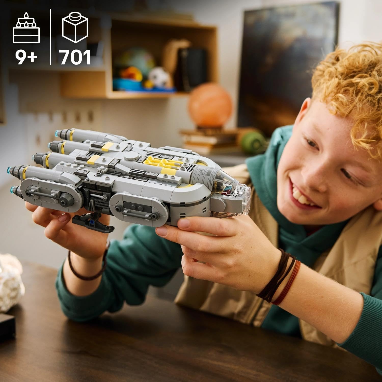 LEGO Star Wars 75445 Anzellan Starship Toy, The Mandalorian and Grogu Model Kit