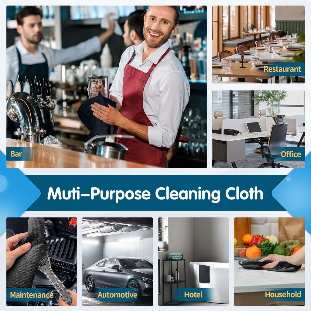 Good deal on 20 black microfibre cleaning clothes from Amazon Haul Global, free delivery over £15