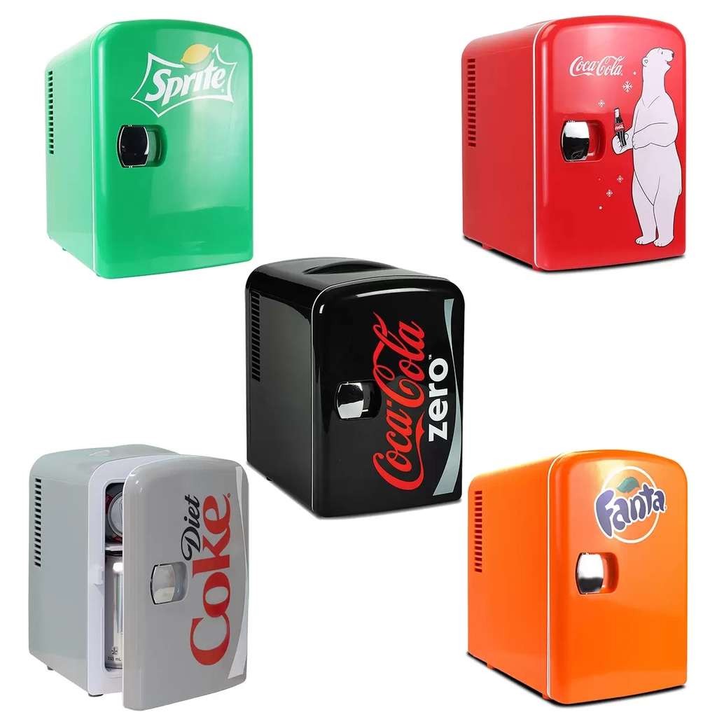 Coca-Cola 4L 6-can portable mini fridge, 12V, works as cooler or warmer (5 designs)