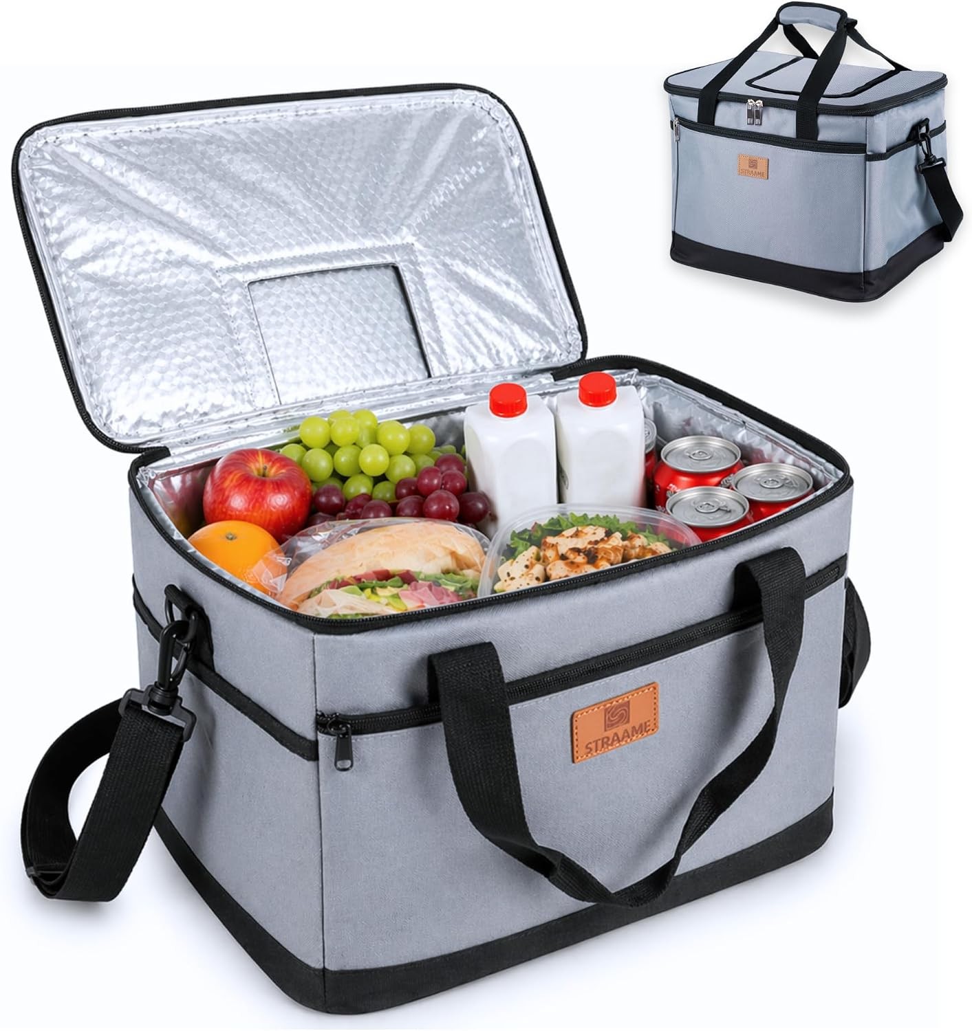 Straame 30L Insulated Cooler Bag, Grey