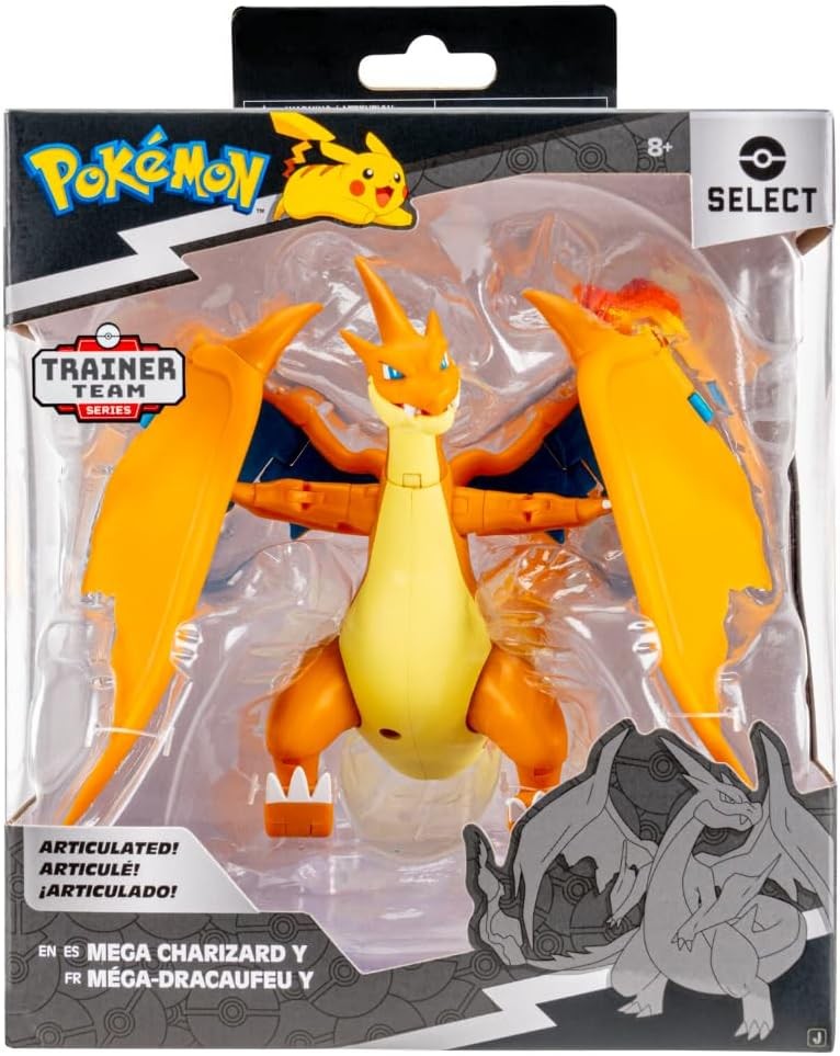 Pokemon Select Mega Charizard Y 6 Inch Figure with 15 Plus Points of Articulation