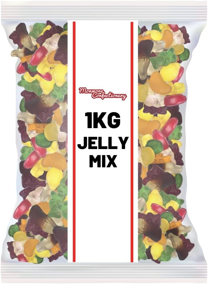 Monmore Confectionery 2kg Pick N Mix Sweets, 1kg Fizzy and 1kg Jelly Mix