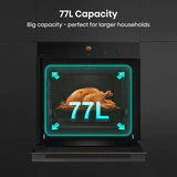 Hisense Hi8 BlackLine BAS6PH8BUKWF Built In Electric Pyrolytic,Single Oven in Jet Black