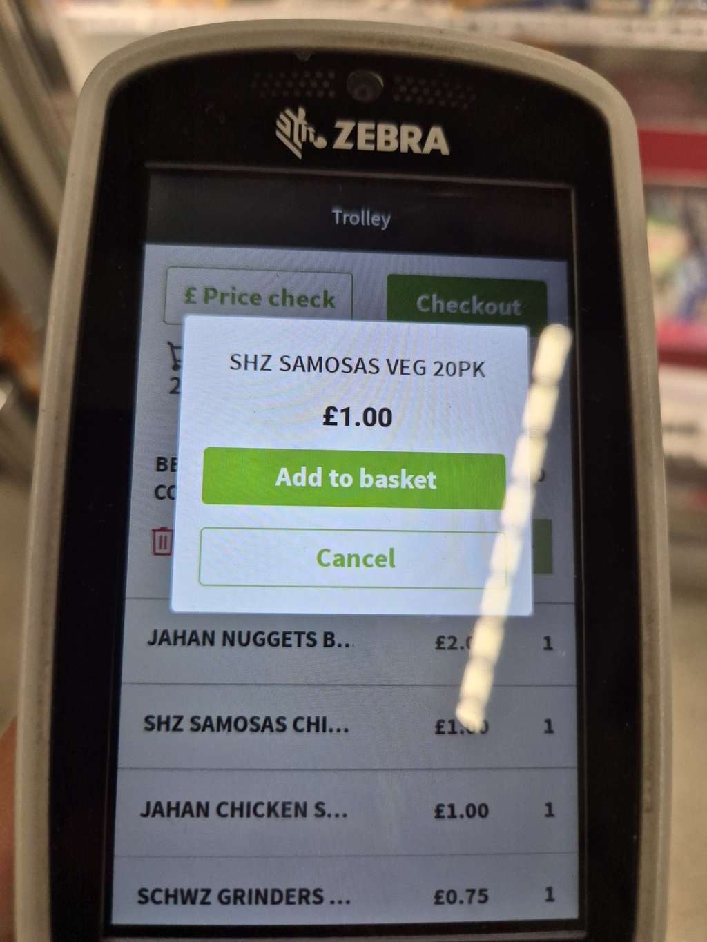 Shazans Chicken or Veg Samosas 20 pack, in store Warrington