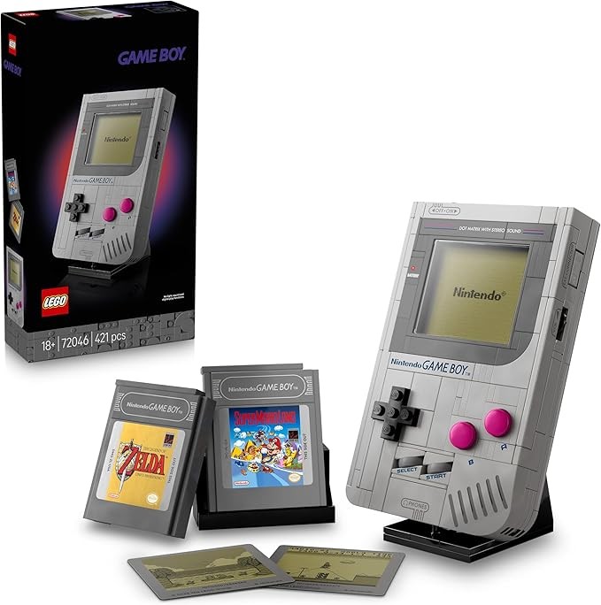 LEGO Super Mario Game Boy, Model Building for Adults, Nintendo Model with 2 Game Modules Including Zelda and Stand, 72046