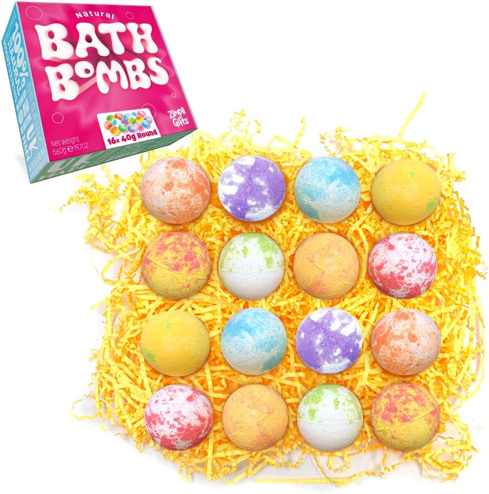 ZIMPLI - 16 x UK Made Bath Bomb Gift Set