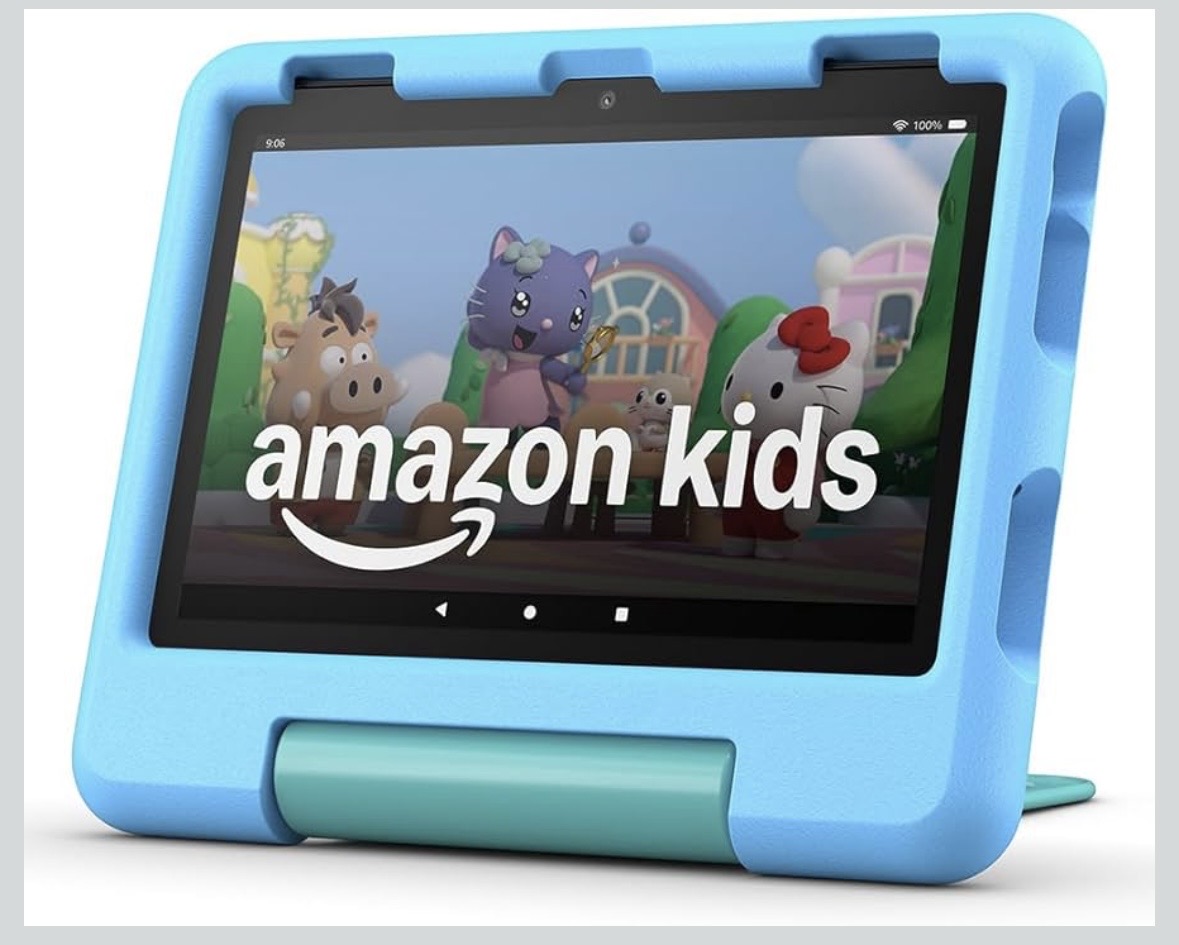 Amazon Fire HD 8 Kids tablet (newest gen), ages 3–7 | 3 GB memory, includes ads-free books, games and videos that children love, 8" HD screen, parental controls, 13-hr battery, 32 GB : Amazon.co.uk