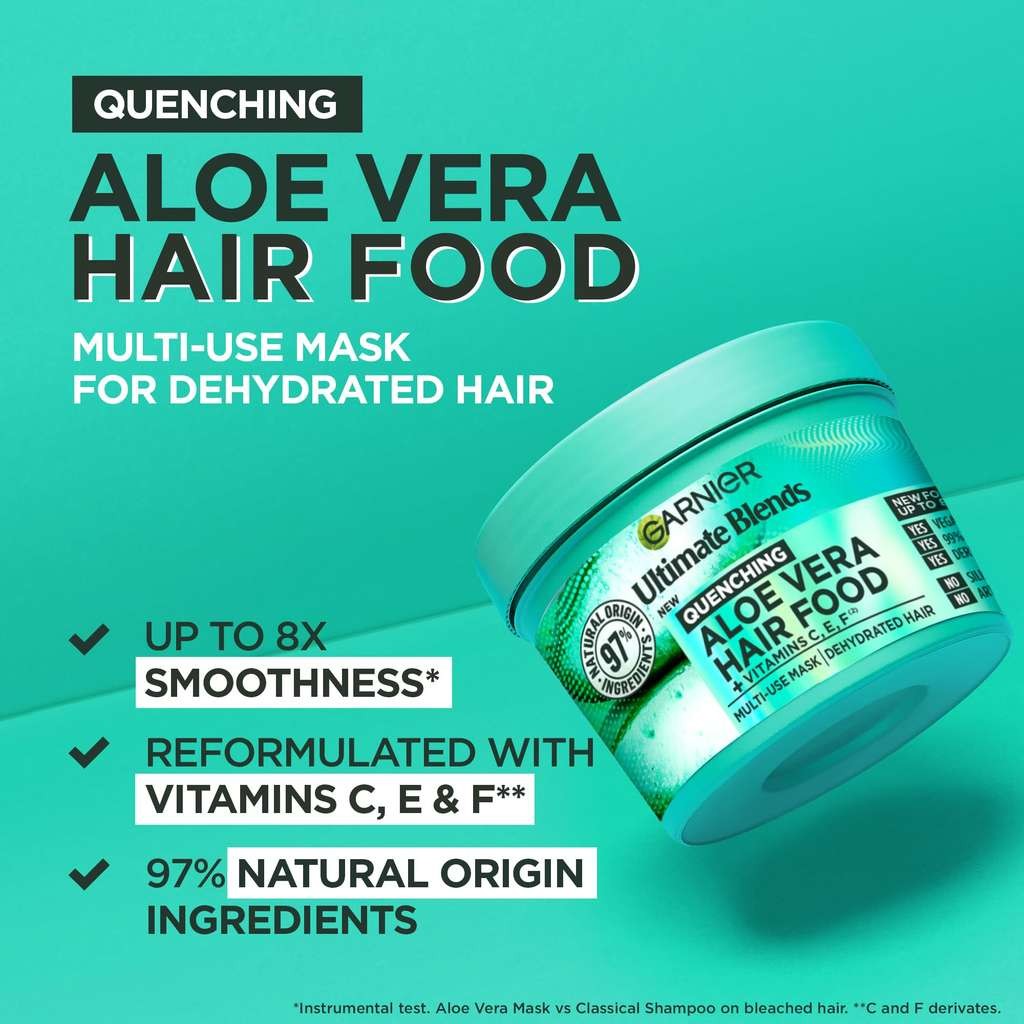 Garnier Hair Food Multi-use, 3-in-1 Hair Treatment Mask, Aloe Vera, 400ml