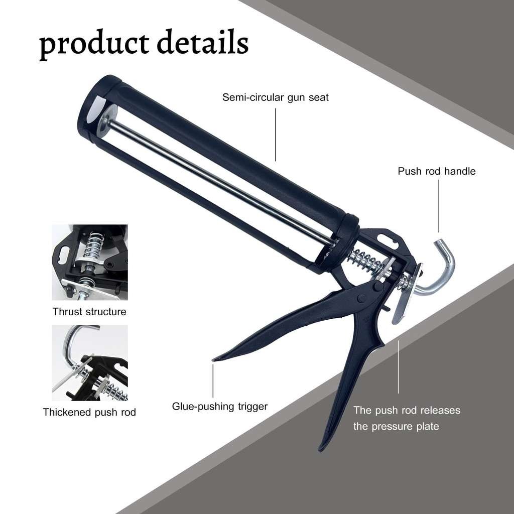 Heavy Duty Drip-Free Sealant Caulking Gun with Smooth Rod, Sold by Zimo, FBA