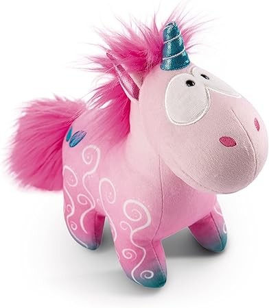 NICI 49106 Cuddly Unicorn Midnight Floral 22cm Pink Standing Plush Toy