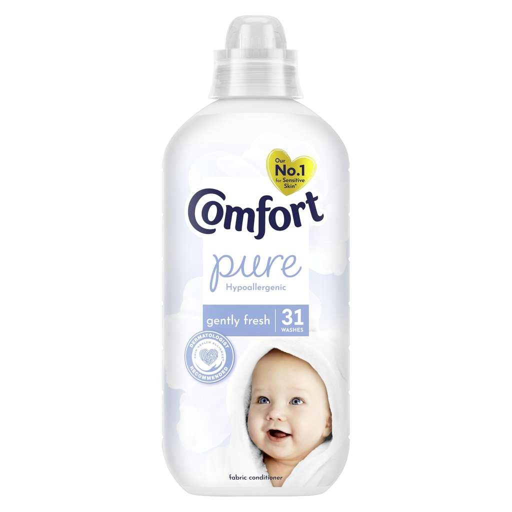 Comfort Pure Fabric Conditioner Gently Fresh Fragrance 31 Washes 930ml, £1.61 S&S