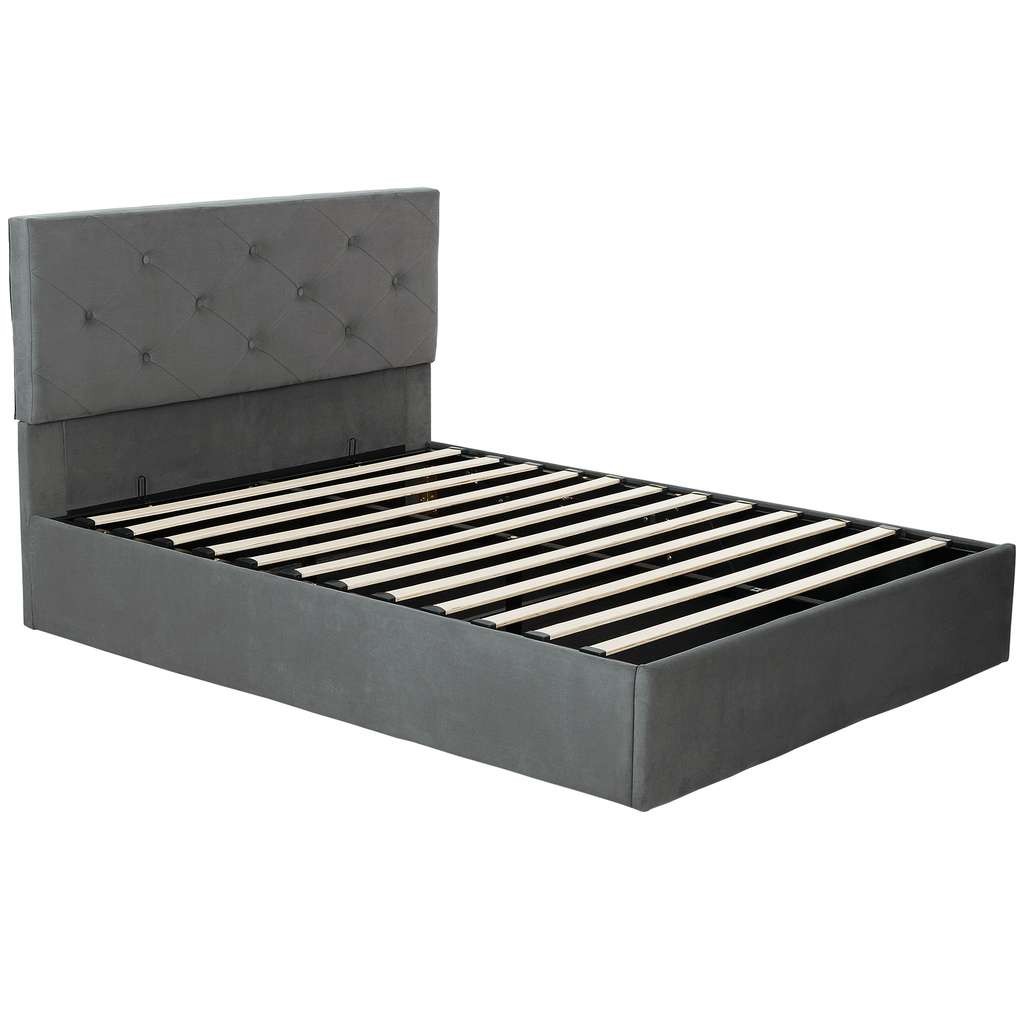HOMCOM King Size Ottoman Gas Lift Bed, with code