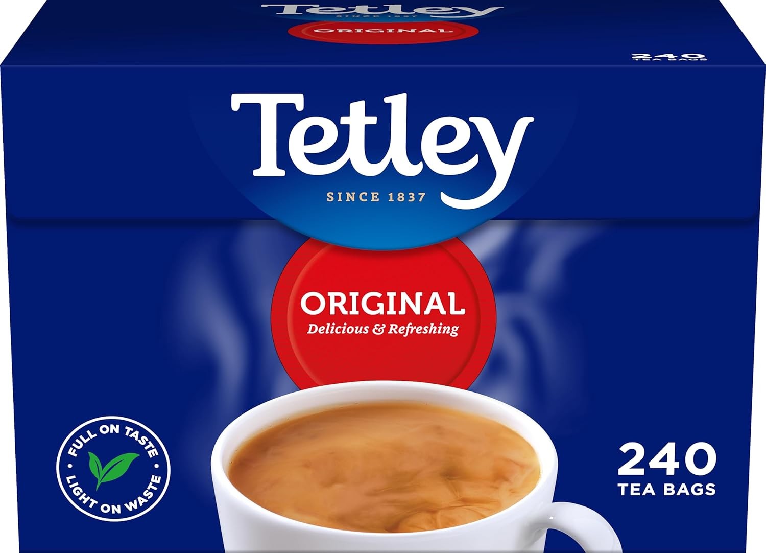 Tetley Original Black Tea Bags, Rainforest Alliance Certified, 240 Teabags (1 Pack)