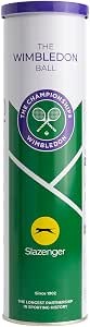 Slazenger Unisex Wimbledon 4tin Tennis Balls, Yellow, Tube Of 4 EU