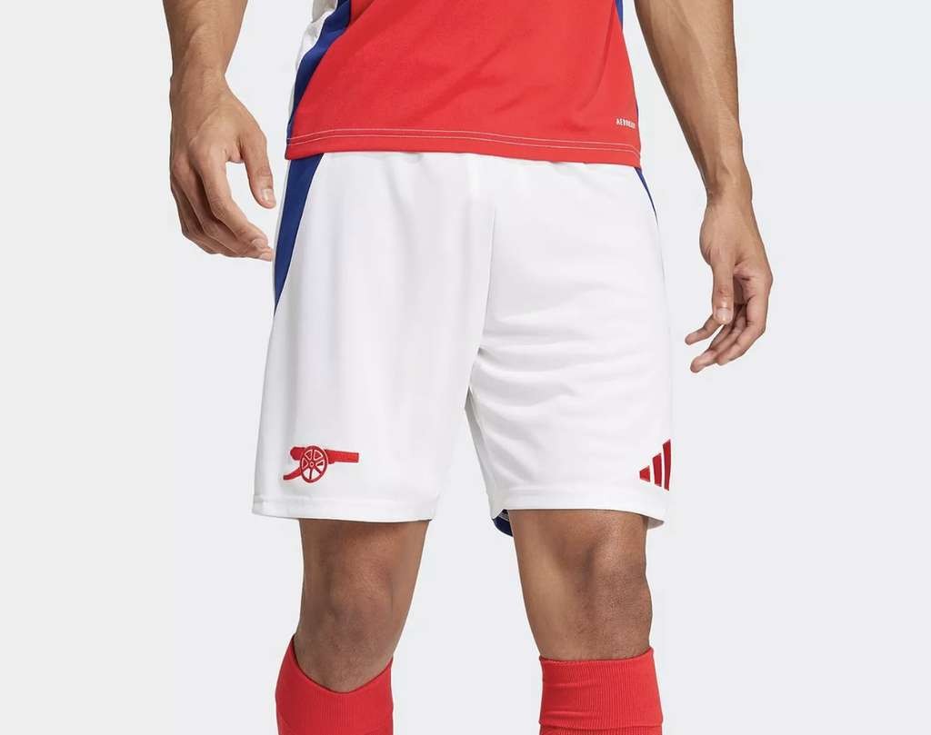 adidas Men's Arsenal FC 24/25 Authentic Home Football Shorts, sizes XS to XXL