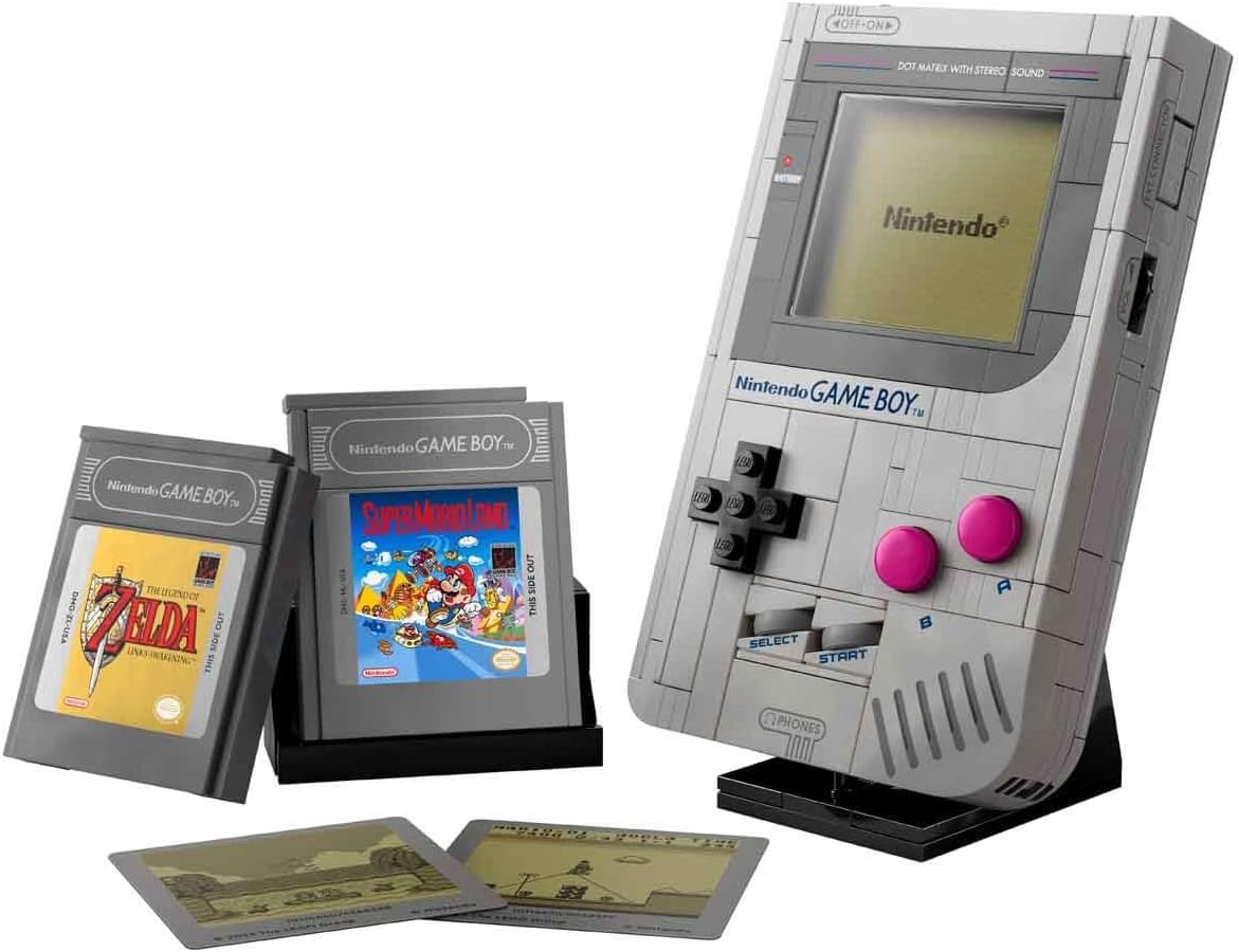 LEGO Super Mario Game Boy Building Set for Adults - Nintendo Display Model Kit with 2 Cartridges incl. Zelda, plus Lenticular Screens - Gamer Gift for Fans - 72046