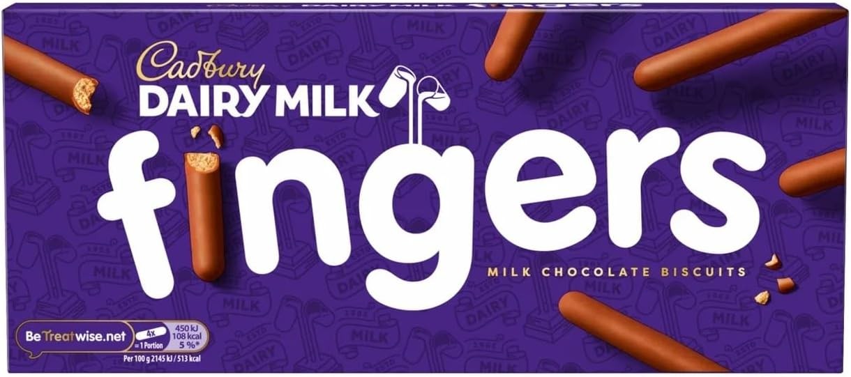 Cadbury Fingers Crossed Milk Chocolate Biscuits, 114g (Pack of 1)