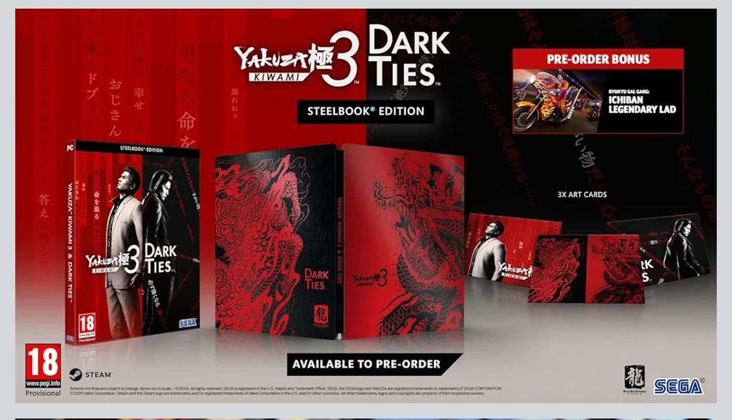 Yakuza Kiwami 3 & Dark Ties Steelbook Edition - PC/Steam