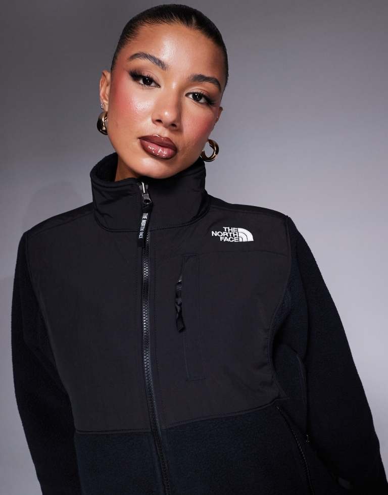 The North Face Retro Denali heavyweight polar fleece jacket in black