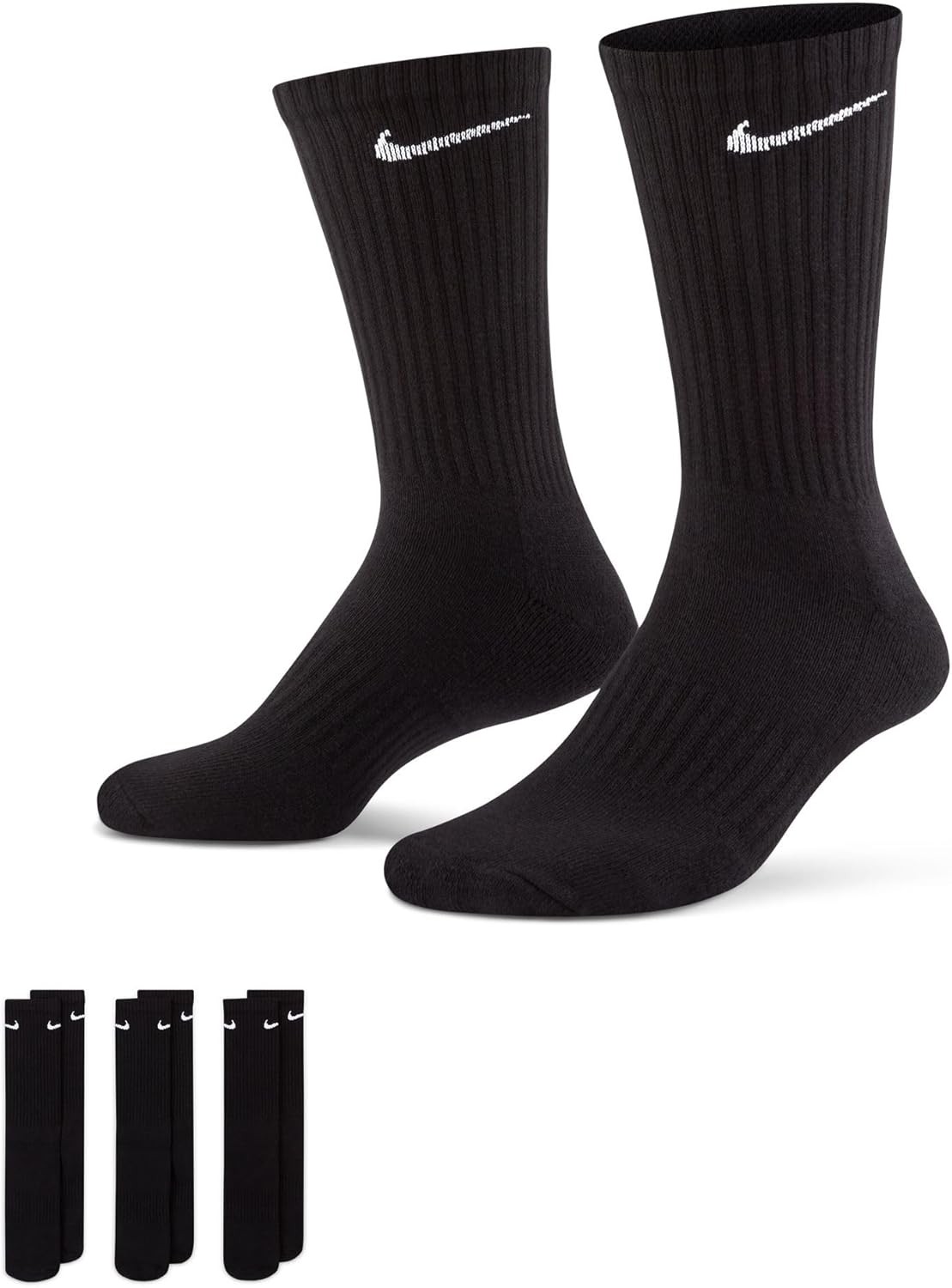 Nike Unisex Everyday Cush Crew Socks, pack of 3