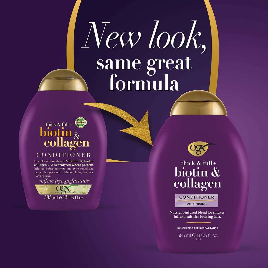 £6.44 for 2 bottles of OGX Biotin & Collagen Thickening Conditioner, 385ml S&S