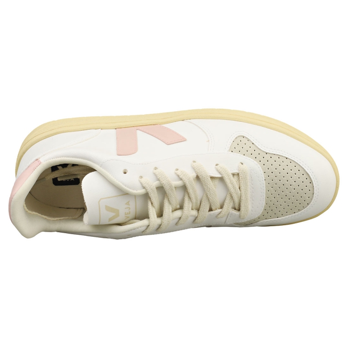 VEJA V-10 Cwl Womens Casual Trainers in White Pink - only size 3 UK left
