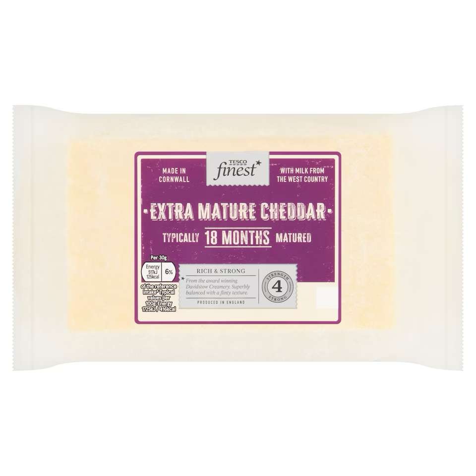 Clubcard Price on Tesco Finest Vintage Cheddar Cheese 500g / Extra Mature 550g at Tesco