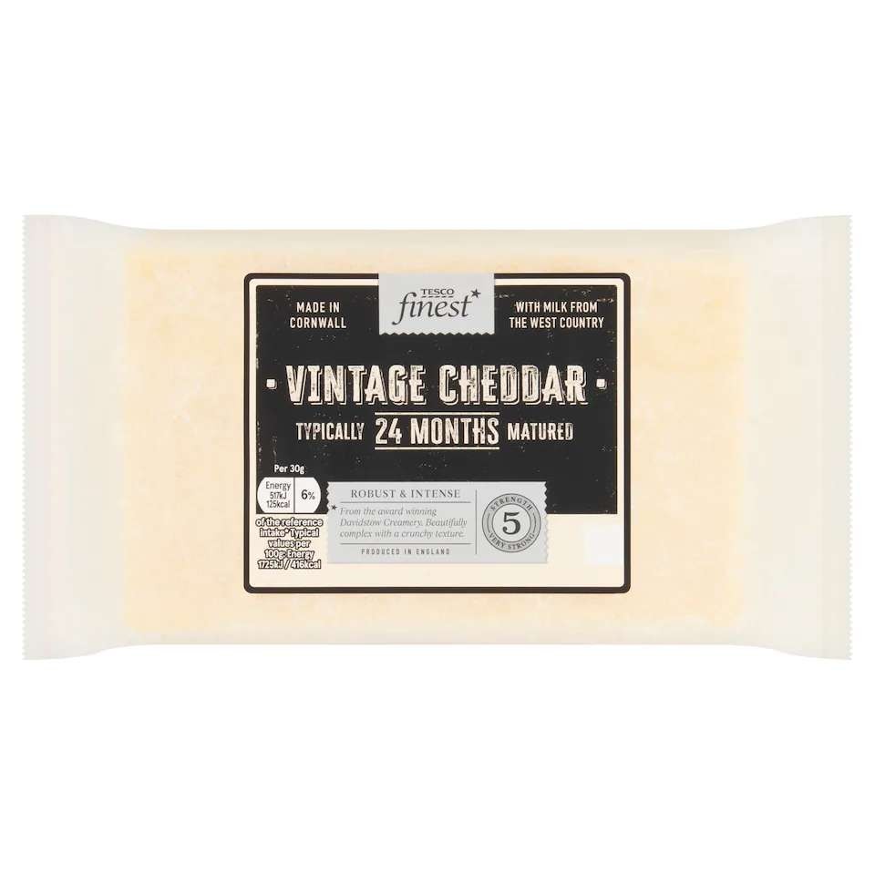 Clubcard Price on Tesco Finest Vintage Cheddar Cheese 500g / Extra Mature 550g at Tesco