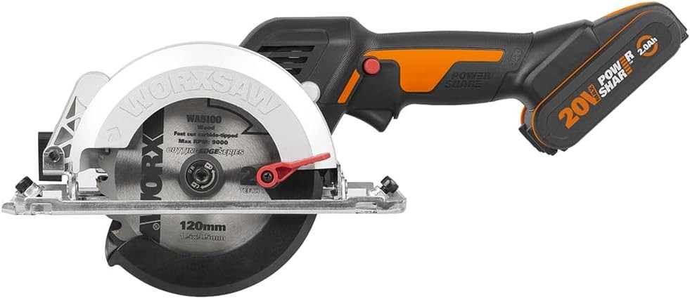 Worx WX531 18V (20V Max) Brushless Worxsaw Cordless Compact Circular Saw