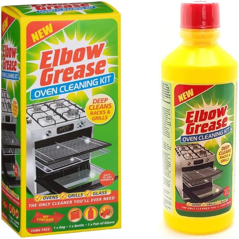 Elbow Grease Oven Cleaning Kit 500ml Contains Bag, Bottle and Gloves