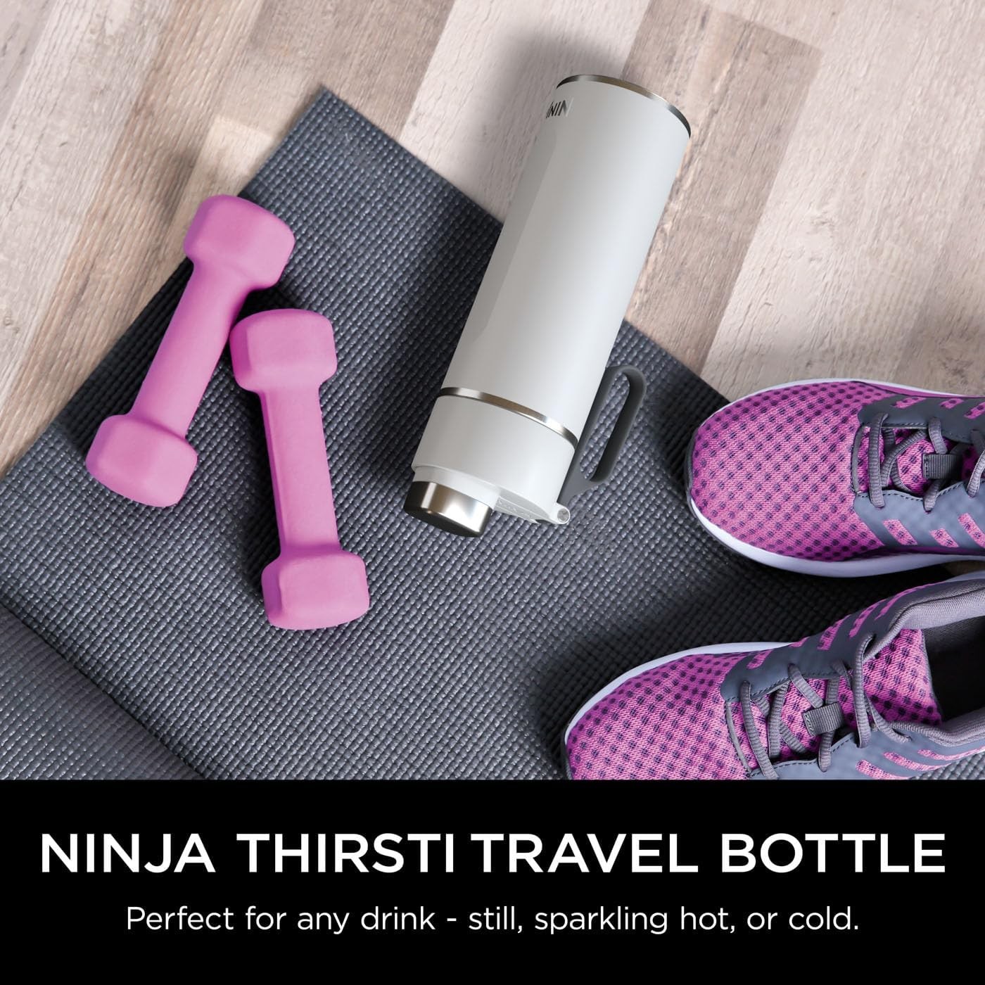 Ninja Thirsti Water Bottle and Flask 530ml White DW1801EUUKWH