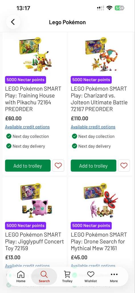 5000 Bonus Nectar Points on Select LEGO Inc Pokemon SMART Play: Jigglypuff Concert Toy 72159, Pokemon SMART Play £30, Free C&C