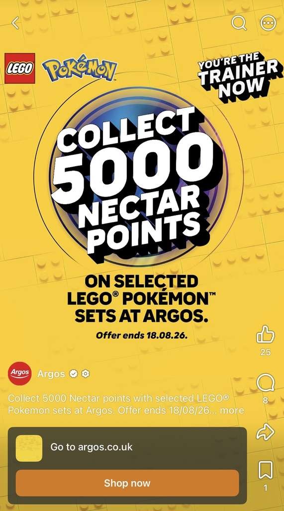 5000 Bonus Nectar Points on Select LEGO Inc Pokemon SMART Play: Jigglypuff Concert Toy 72159, Pokemon SMART Play £30, Free C&C