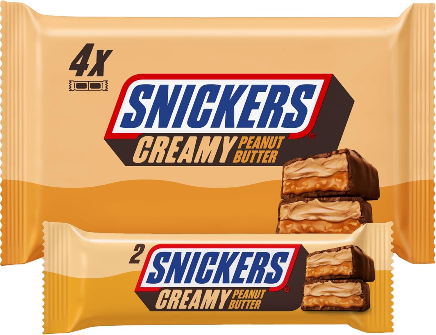 Snickers Creamy Peanut Butter Milk Chocolate Snack Treats Multipack 146g