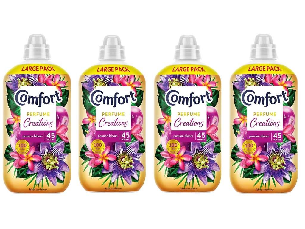 4x Comfort Perfume Creations Passion Bloom 1.35L (45W) fabric conditioner £6.27 S&S / £7.41