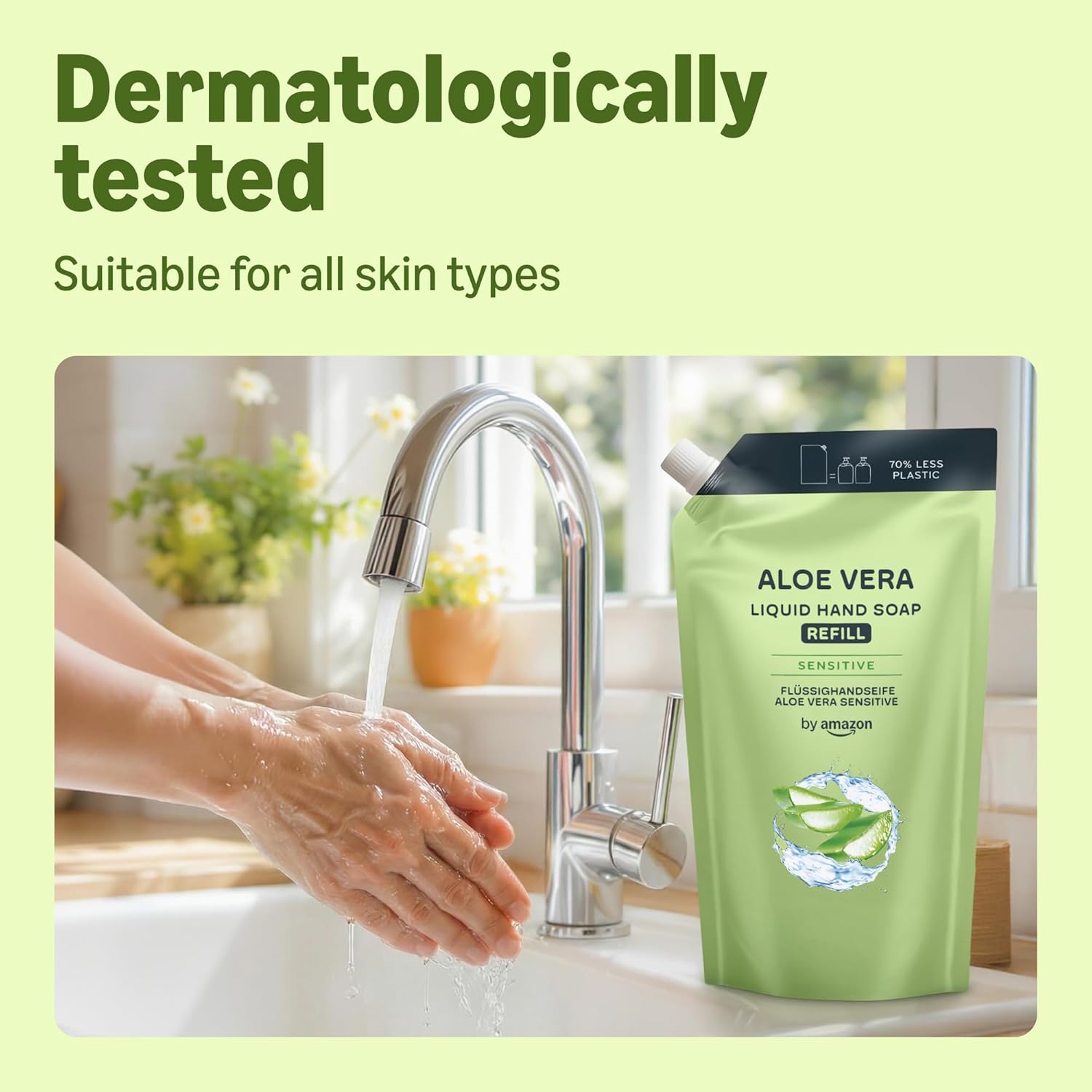 Amazon Aloe Vera Hand Soap Refill, 2 x 1000ml