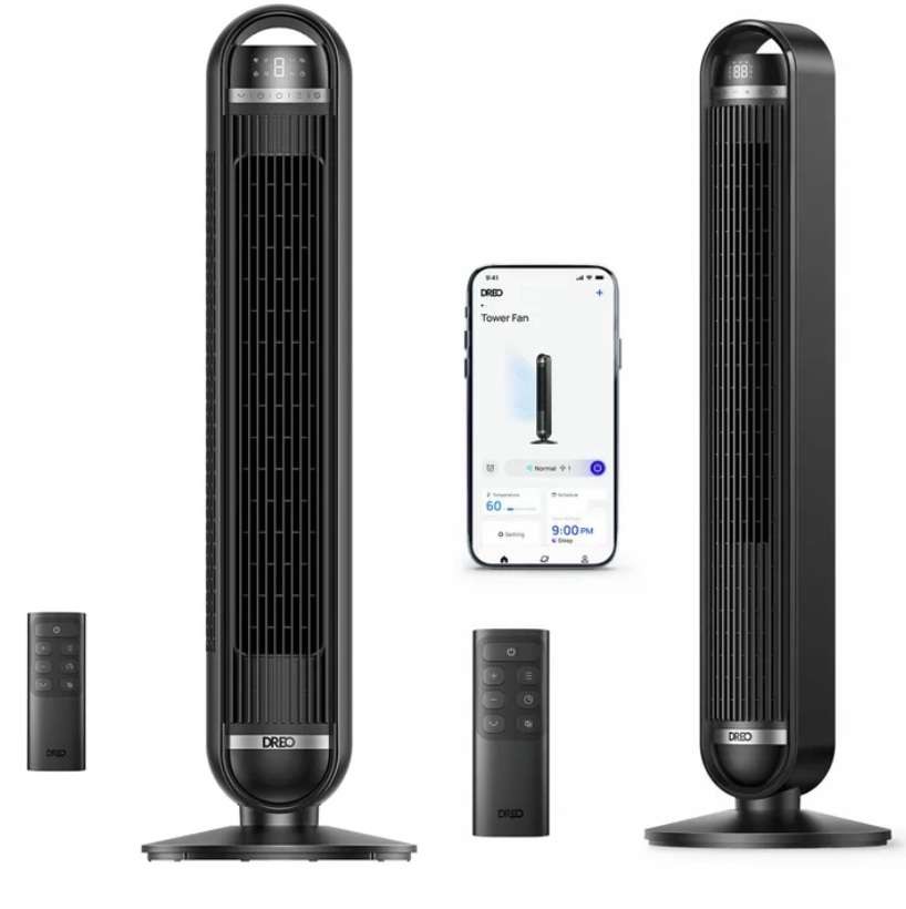 Dreo tower fans: Nomad One DR-HTF014 Black £64,98, Smart Cruiser DR-HTF011S Black £89.99