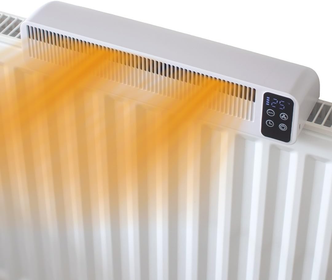 Valiant Radiator Fan, Triple Fan Heat Booster, Quiet, Rechargeable, Magnetic Fit