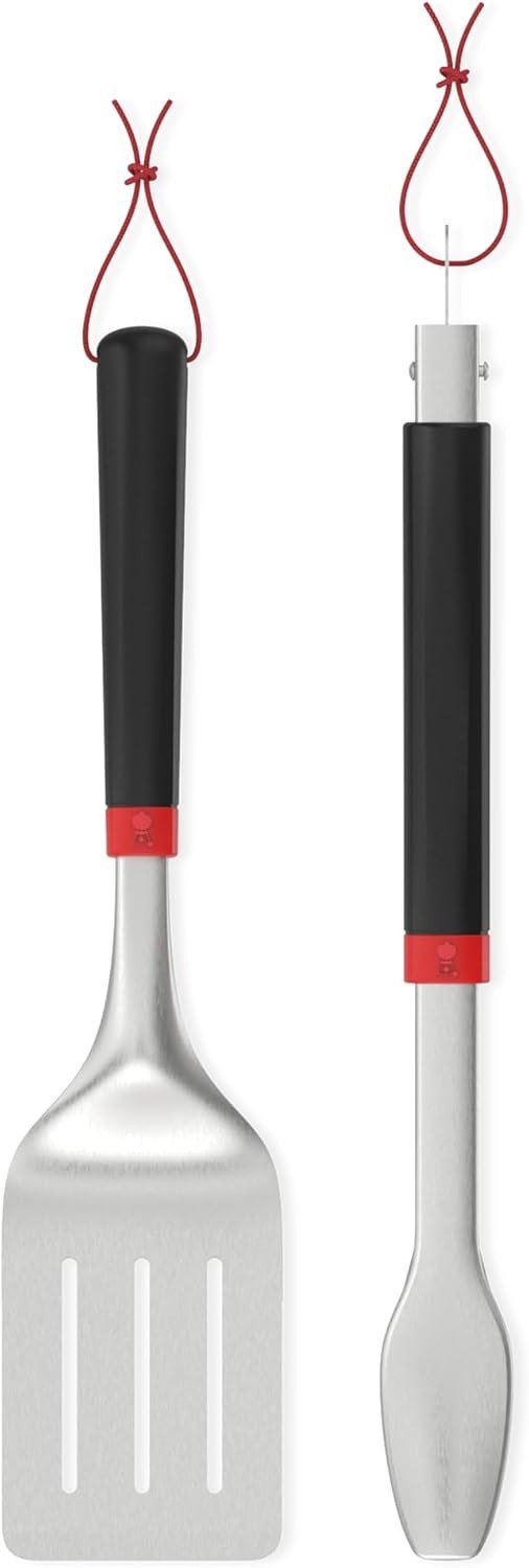 Weber two-piece grill set with tongs and turner, dishwasher safe (3401326)