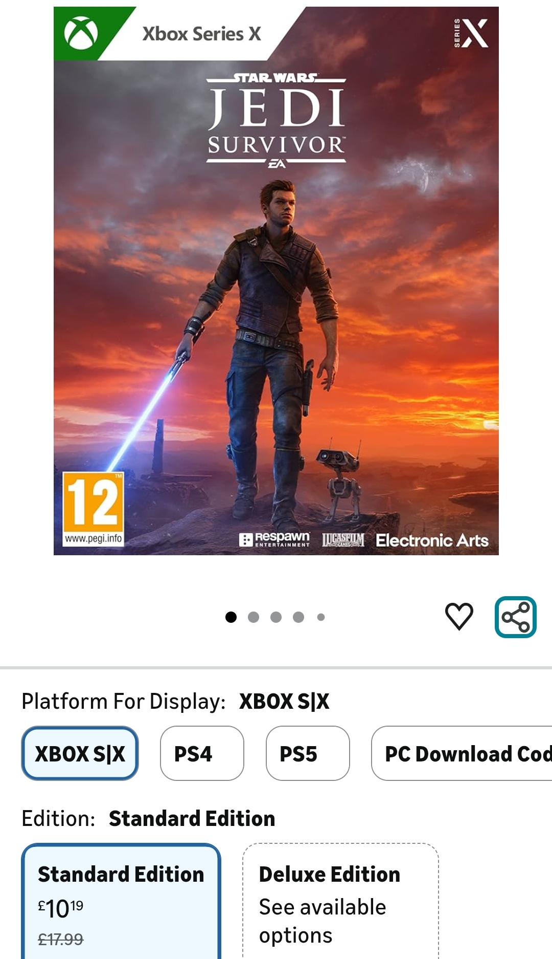 Jedi Survivor Xbox Series X