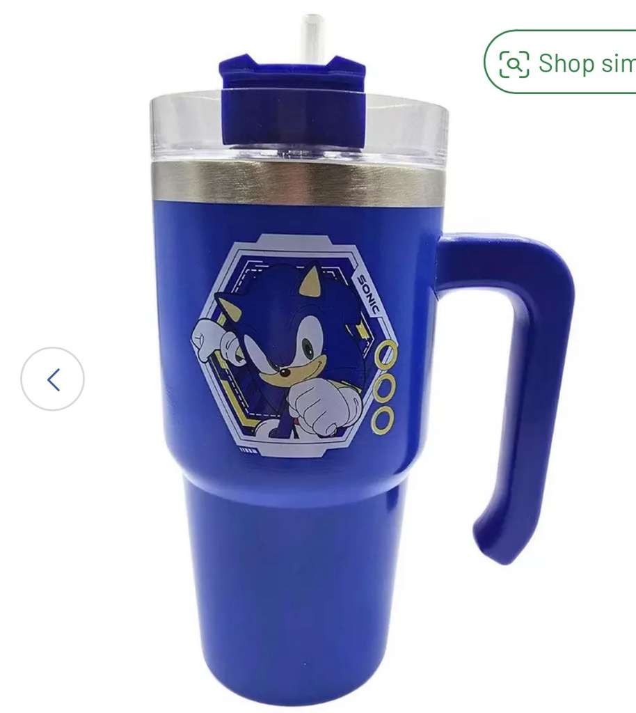 Hox Sonic Blue or Squishmallow Travel Coffee Cup, 600ml, Free C&C
