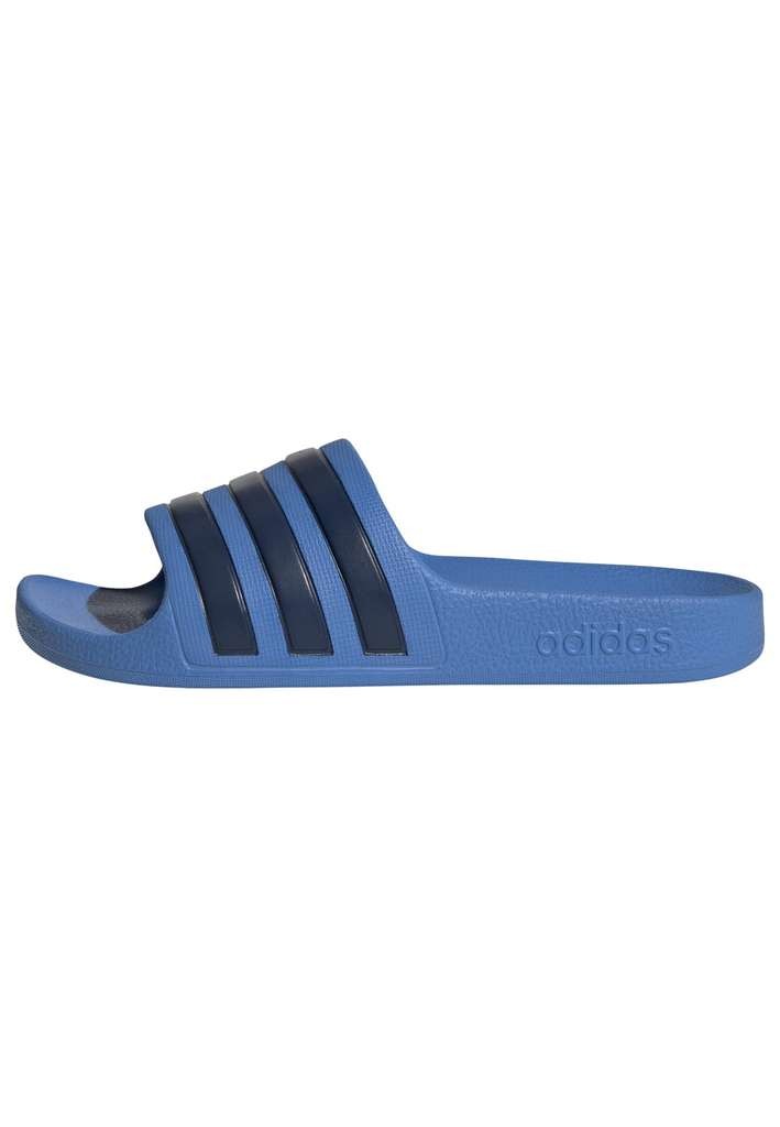 adidas Kids Adilette Aqua Slides, Ray Blue/Dark Blue/Ray Blue (size 3 UK), discount at checkout