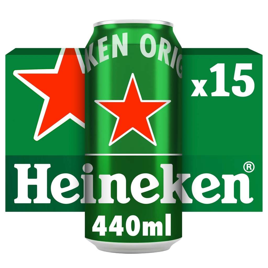 Heineken Lager Beer Can 15x440ml, Clubcard Price