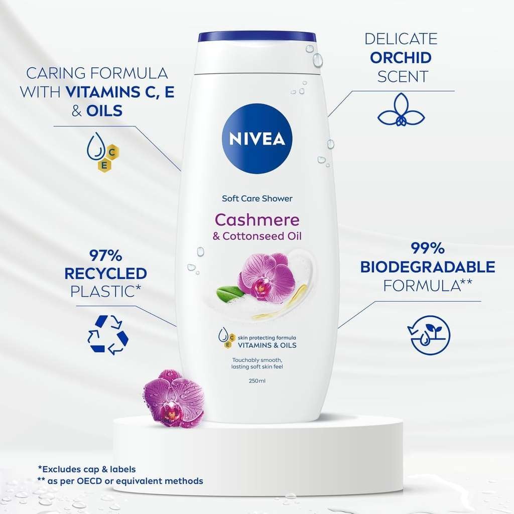 Nivea Cashmere & Cotton Oil Shower Gel 250ml