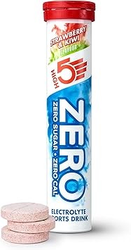 HIGH5 ZERO Electrolyte Tablet, Hydration Tablets with Vitamin C, 0 Calories & Sugar Free, Strawberry & Kiwi, 20 Tablets (20x, Pack of 1)