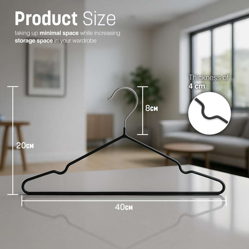 KEPLIN 20 pack rubber coated metal hangers, quite sturdy