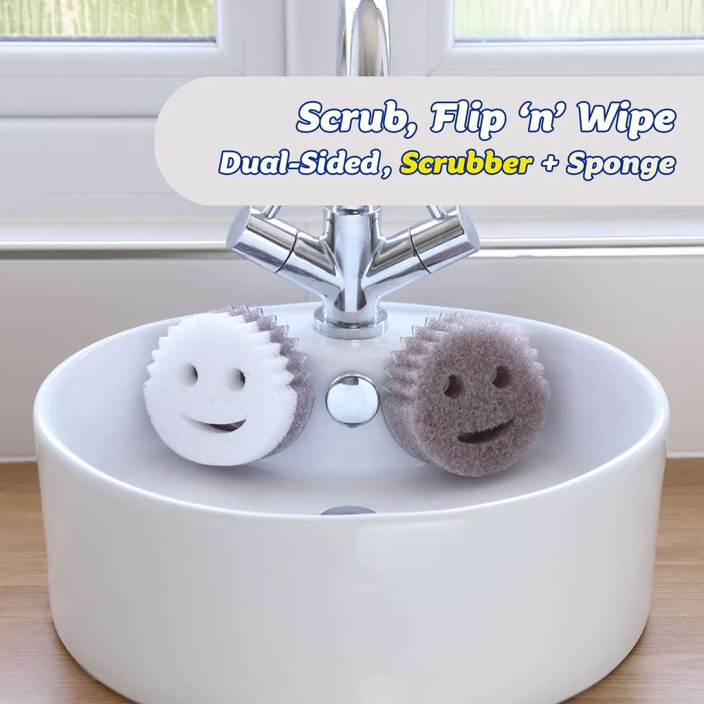 Scrub Daddy Scrub Mommy Cleaning Sponges, Dual Sided Non Scratch Sponge Scourer