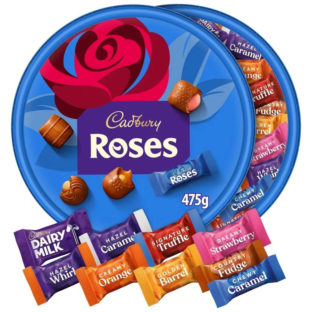 Cadbury Heroes/Roses 475g tub, with More Card it's £9.47/kg
