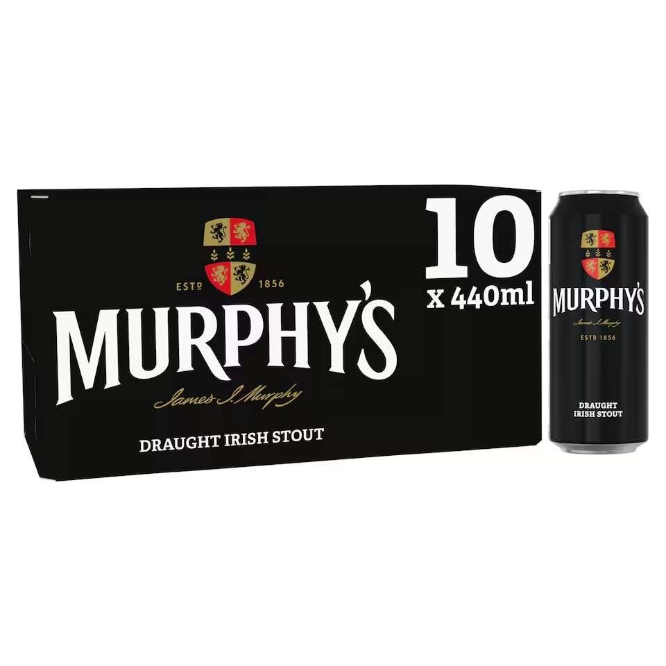 Murphy's Draught Irish Stout 10 x 440ml Cans, Clubcard Price