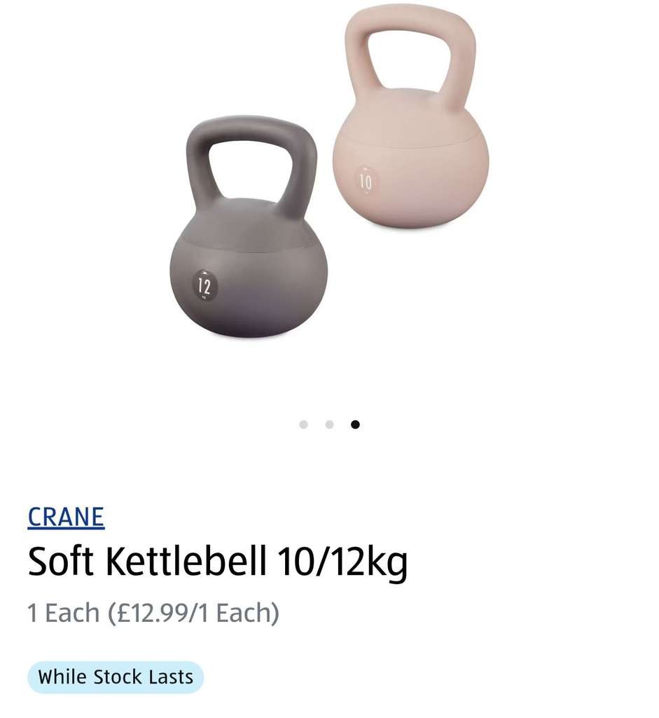 Crane Soft Kettlebell, 10kg or 12kg available